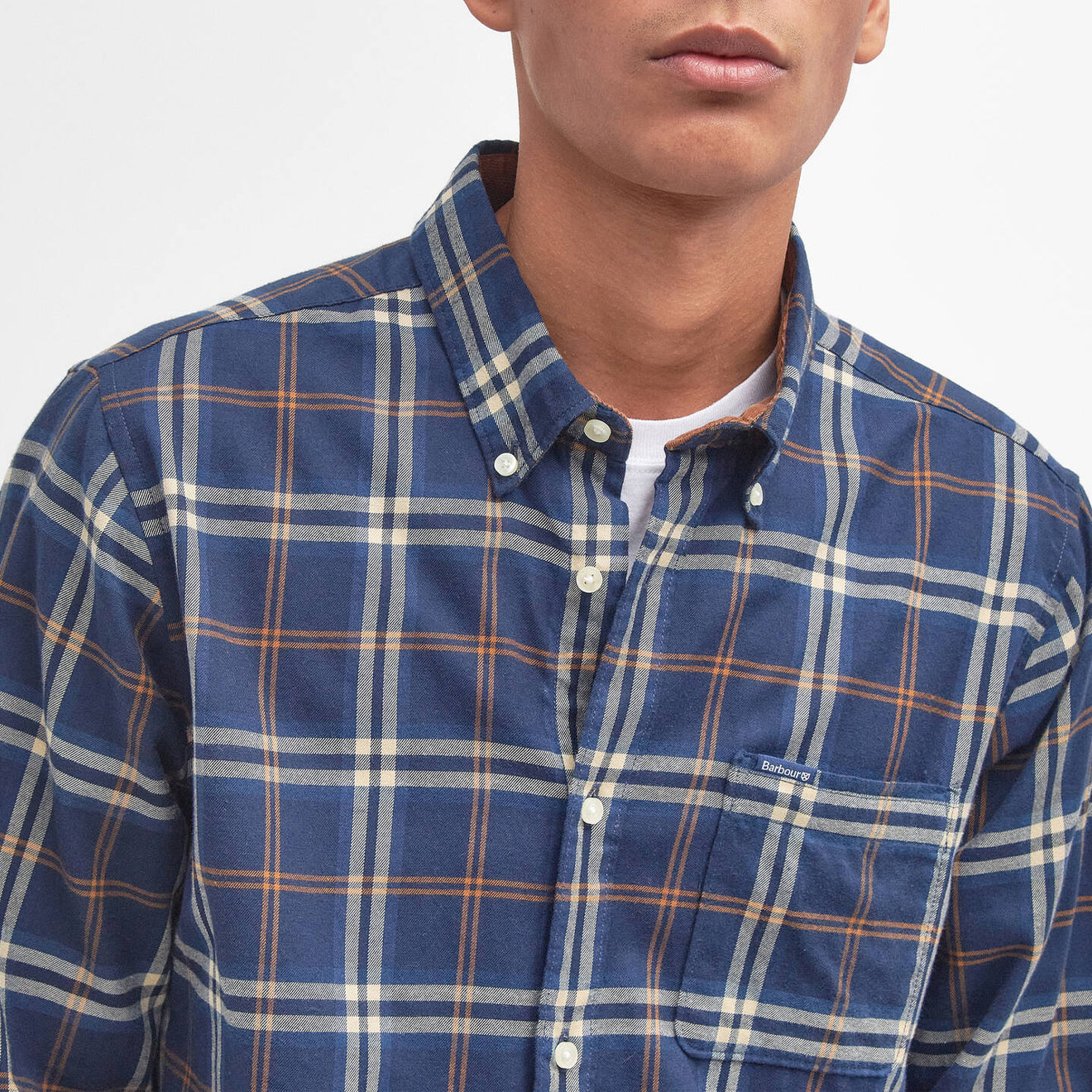 Barbour Crossfell Tailored Checked Shirt Blue