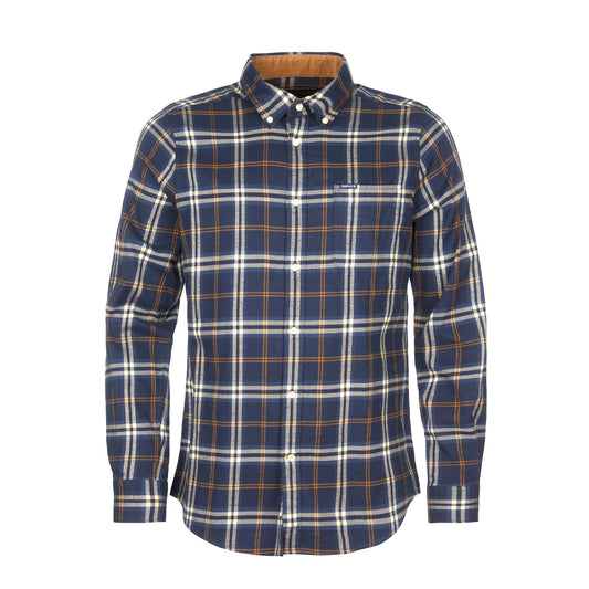 Barbour Crossfell Tailored Checked Shirt Blue
