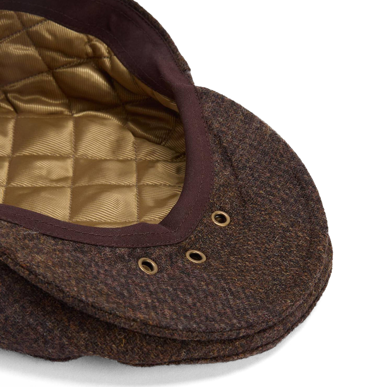 Barbour Deveron Tweed Flat Cap Coffee