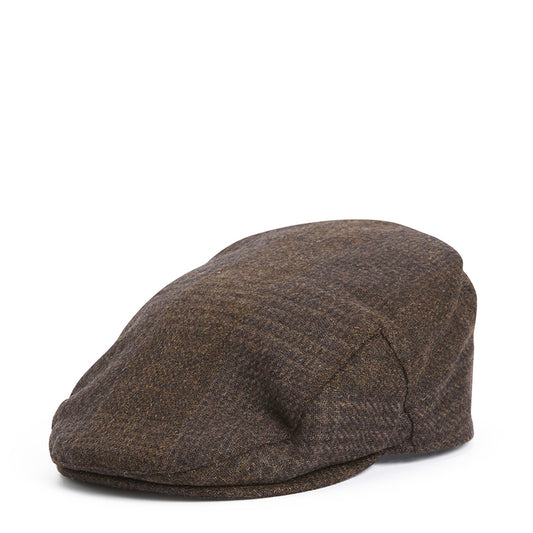 Barbour Deveron Tweed Flat Cap Coffee