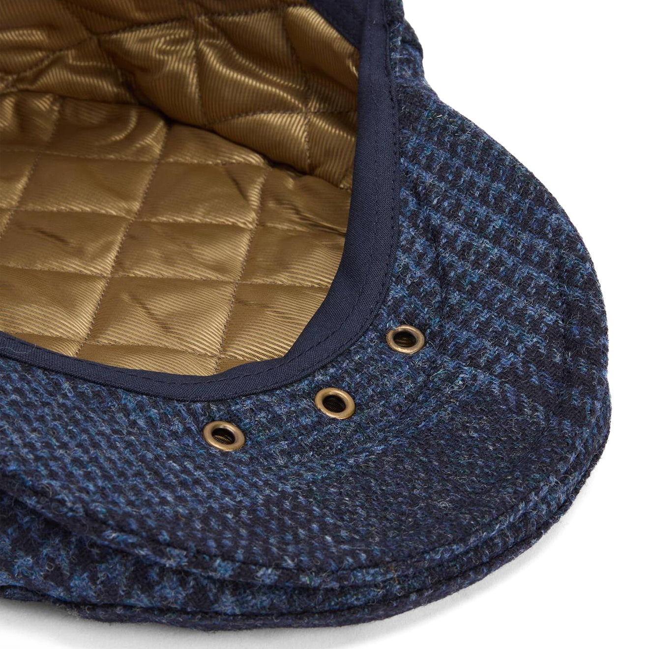 Barbour Deveron Tweed Flat Cap Navy