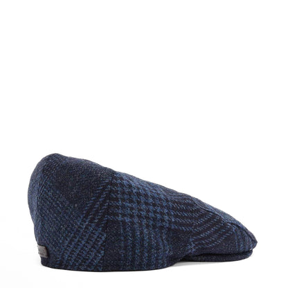 Barbour Deveron Tweed Flat Cap Navy
