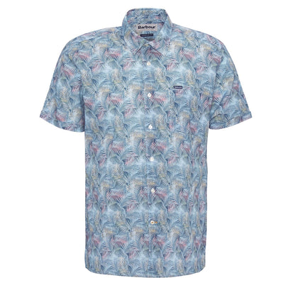 Barbour Devon Printed Summer Fit Shirt Dusk Blue