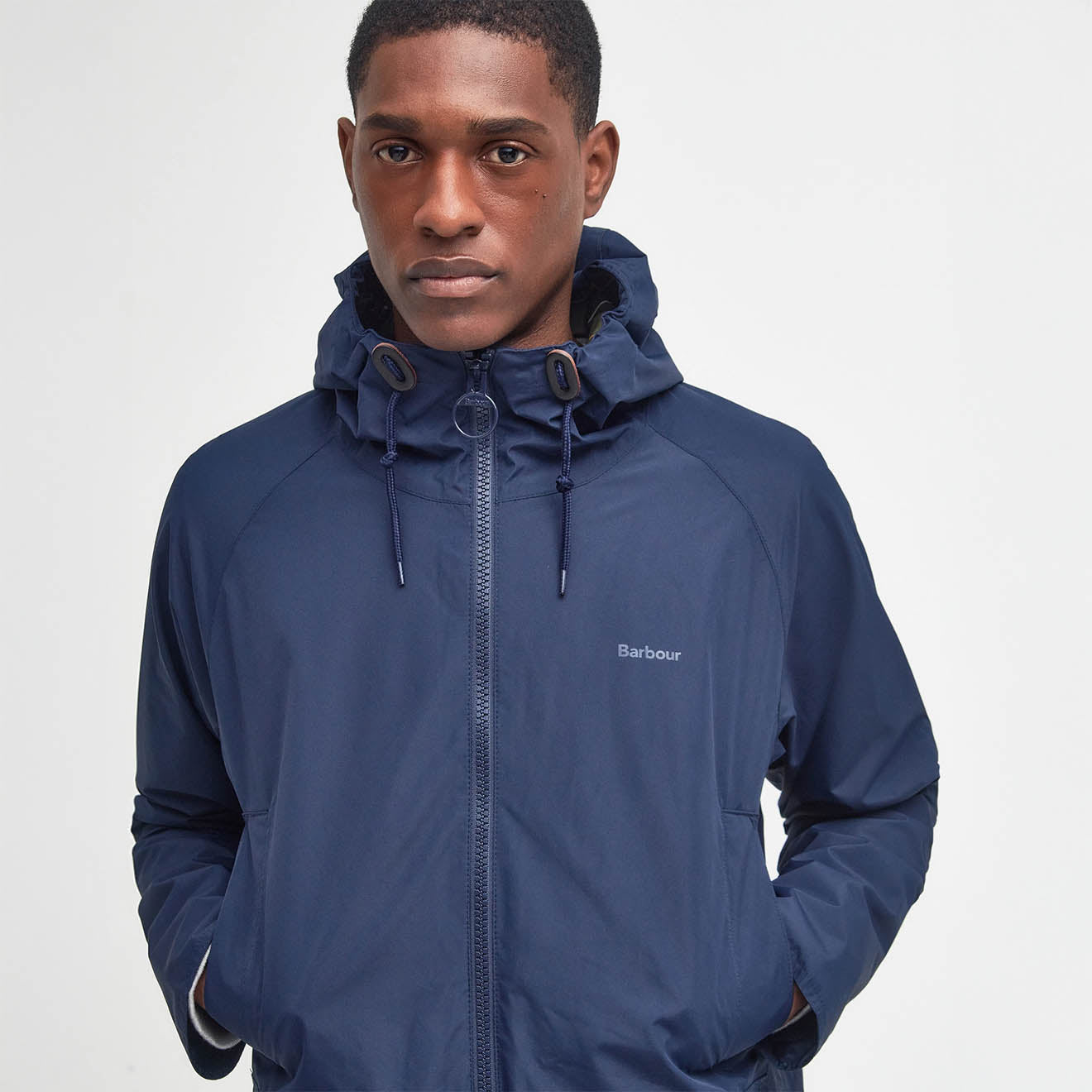 Barbour Domus Waterproof Jacket Navy/Classic - The Sporting Lodge