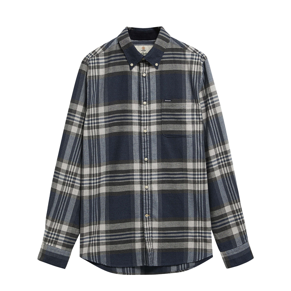 Barbour Dovedale Tailored Checked Shirt Grey Marl