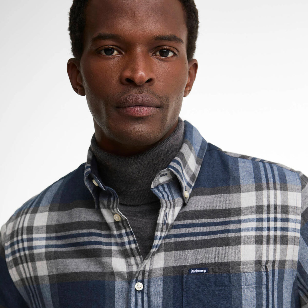 Barbour Dovedale Tailored Checked Shirt Grey Marl