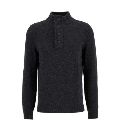 Barbour Essential Elbow Patch Jumper Charcoal - The Sporting Lodge