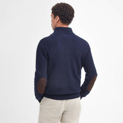 Barbour Essential Elbow Patch Jumper Navy