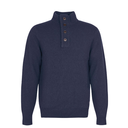 Barbour Essential Elbow Patch Jumper Navy