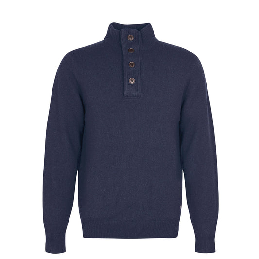 Barbour Essential Elbow Patch Jumper Navy