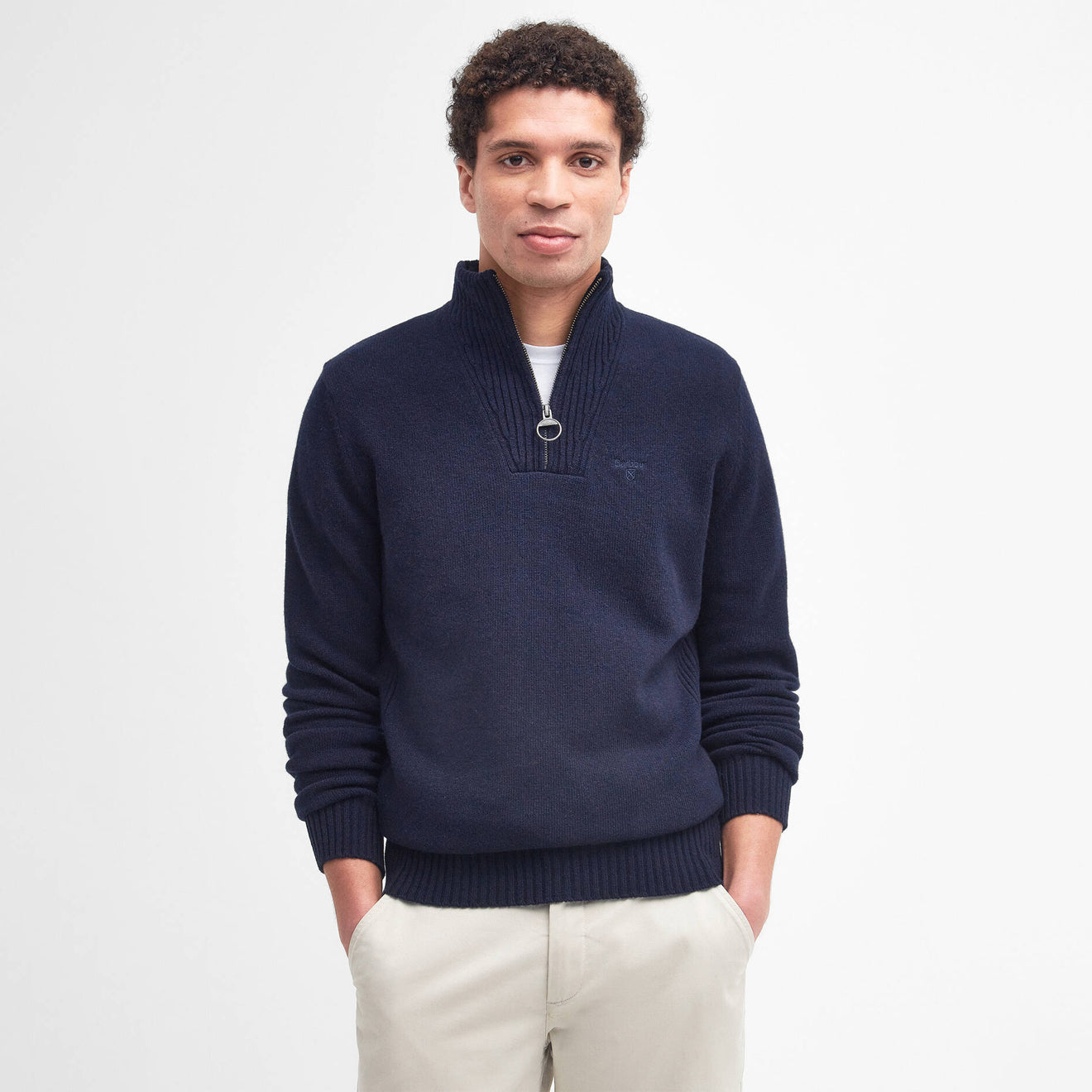 Barbour Essential Half Zip Jumper Navy