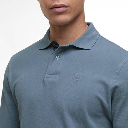 Barbour Essential L/S Polo Shirt Bluestone