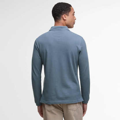 Barbour Essential L/S Polo Shirt Bluestone