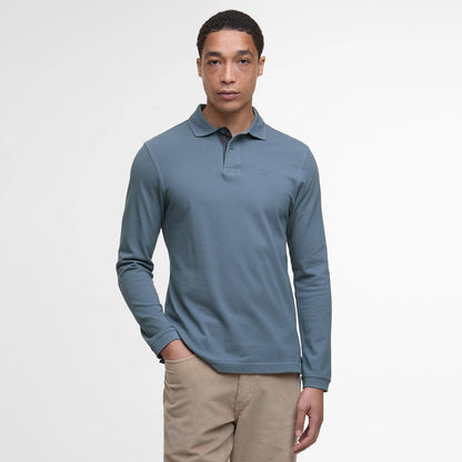 Barbour Essential L/S Polo Shirt Bluestone