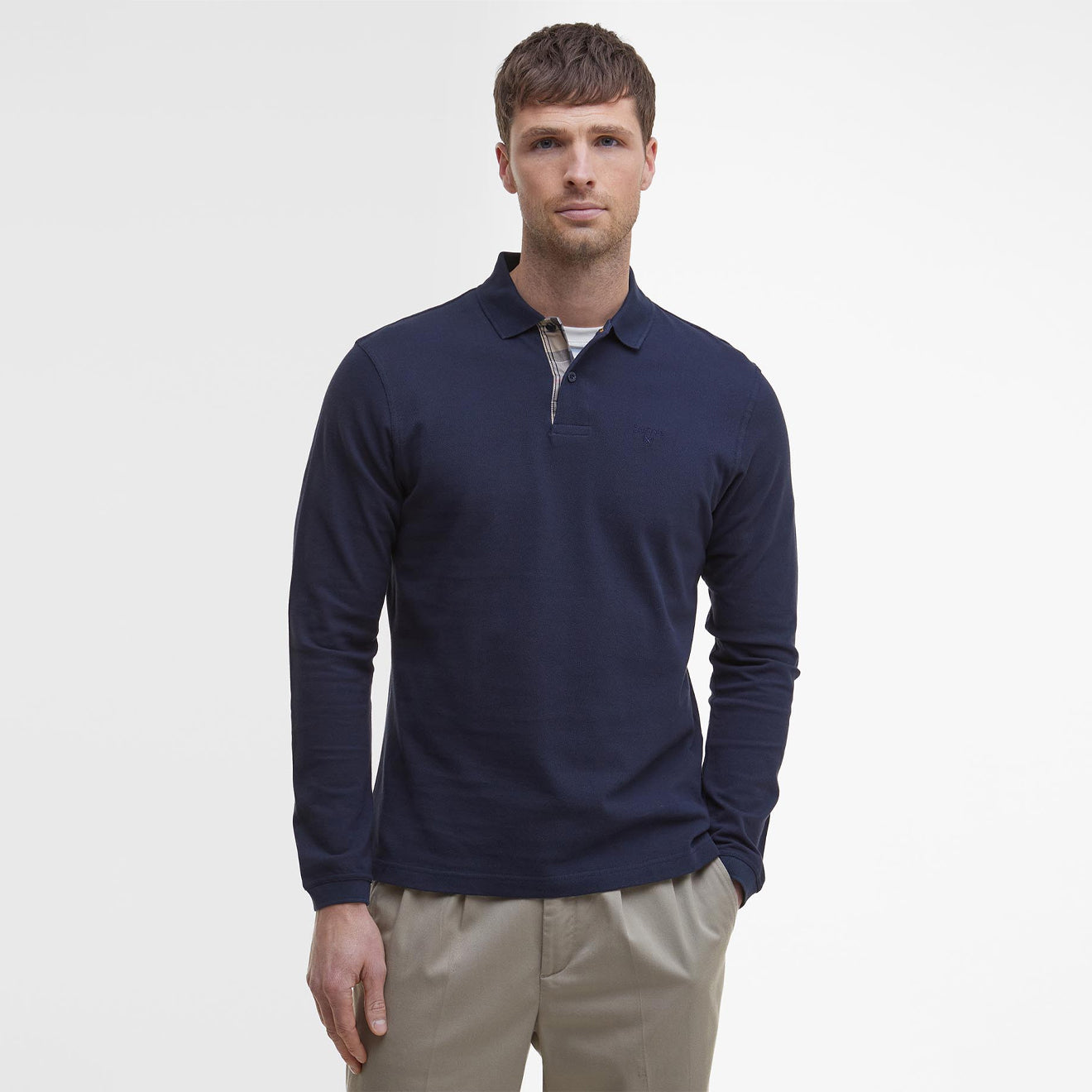 Barbour Essential L/S Polo Shirt Navy