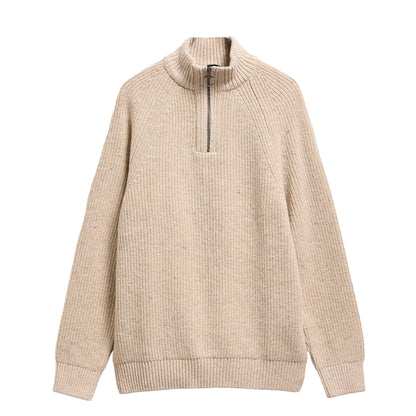 Barbour Essentials Fleck Half Zip Pearl