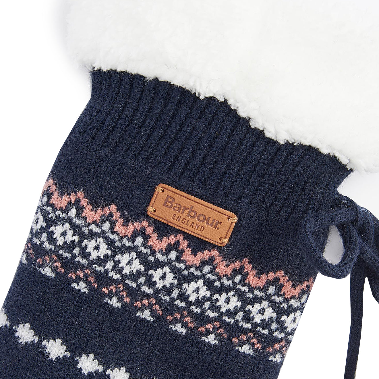 Barbour Fair Isle Lounge Socks Pink/Navy - The Sporting Lodge