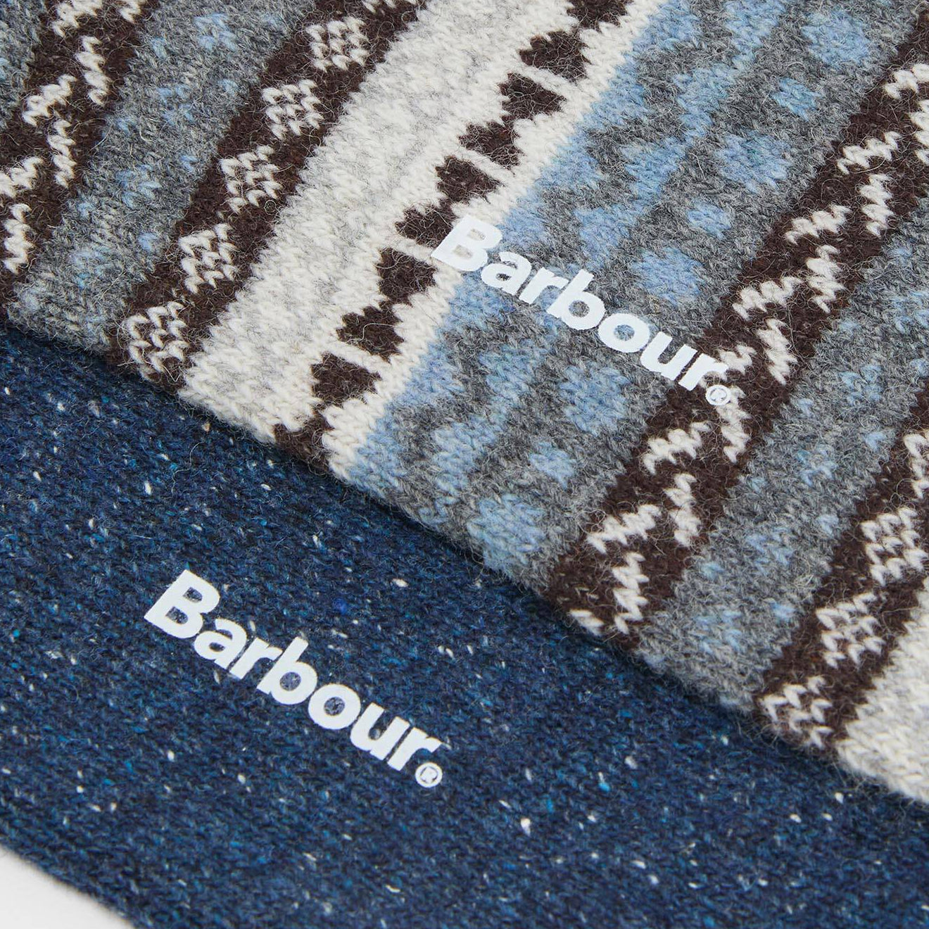 Barbour Fair Isle Sock 2 Pack Midnight Oak Mix