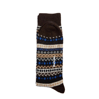 Barbour Fairisle Sock 2 Pack Birchwood