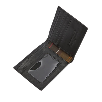 Barbour Farne Woven Leather Wallet Black
