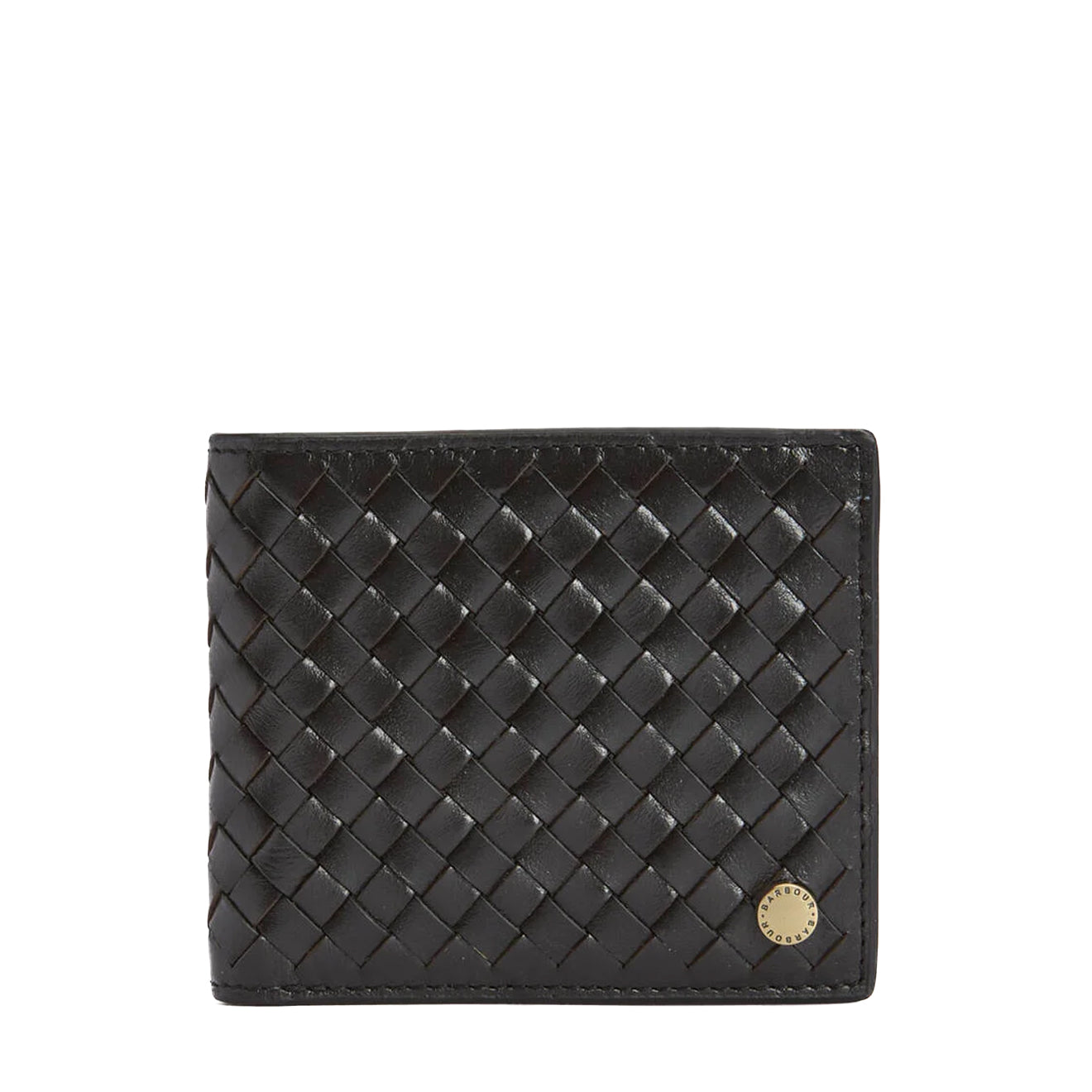 Barbour Farne Woven Leather Wallet Black