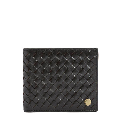 Barbour Farne Woven Leather Wallet Black