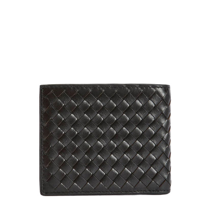 Barbour Farne Woven Leather Wallet Black