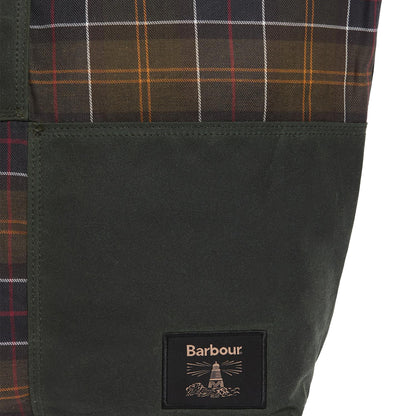 Barbour Field Patchwork Tartan Tote Bag Sage / Classic