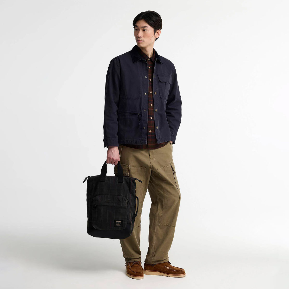 Barbour Field Tartan Backpack Dark Classic Tartan