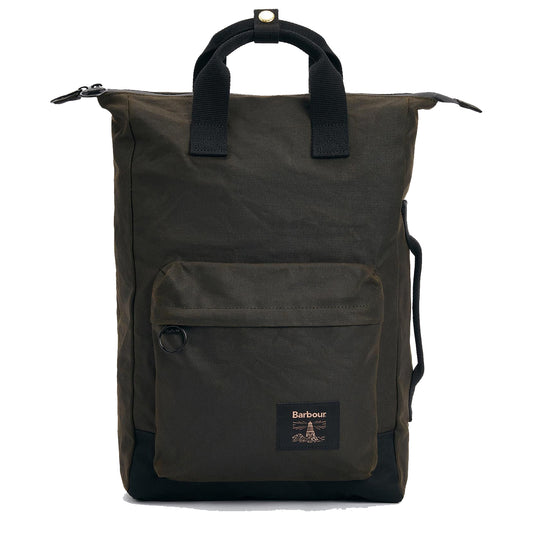 Barbour Field Wax Backpack Olive/Black - The Sporting Lodge