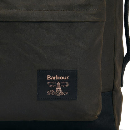 Barbour Field Wax Backpack Olive/Black - The Sporting Lodge
