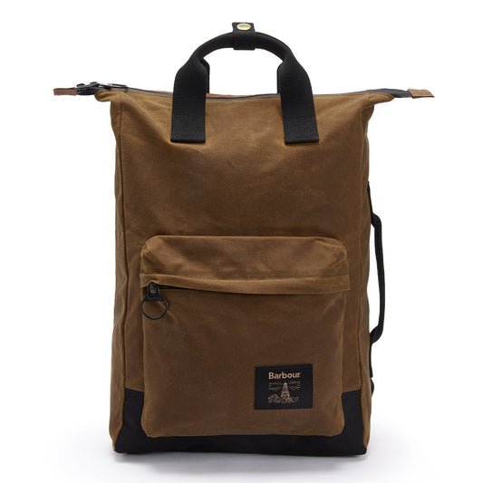 Barbour Field Wax Backpack Tan/Black - The Sporting Lodge