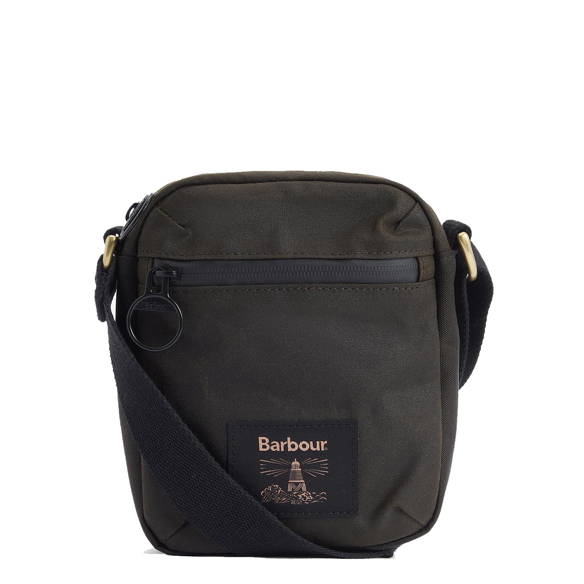 Barbour Field Wax Crossbody Bag Olive/Black - The Sporting Lodge