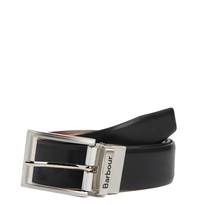 Barbour Fife Reversible Leather Belt Black/Chestnut Brown - The Sporting Lodge