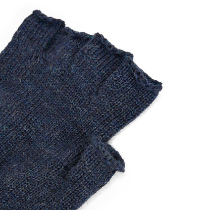 Barbour Fingerless Wool Gloves Navy - The Sporting Lodge