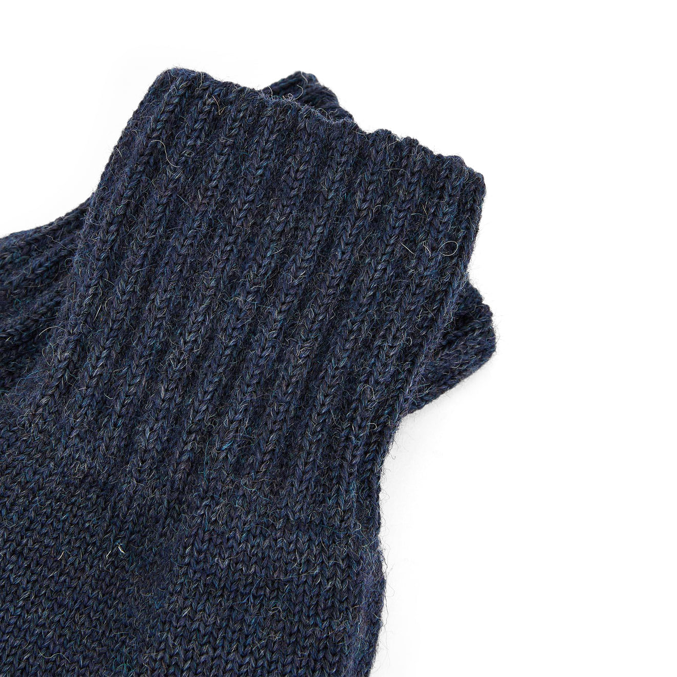 Barbour Fingerless Wool Gloves Navy - The Sporting Lodge