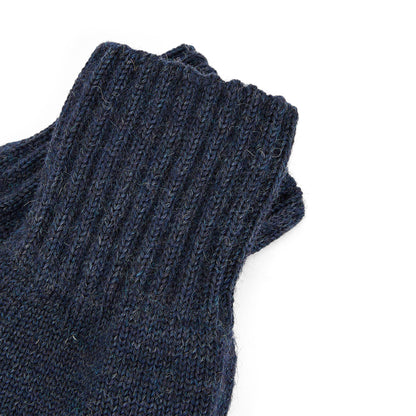 Barbour Fingerless Wool Gloves Navy - The Sporting Lodge