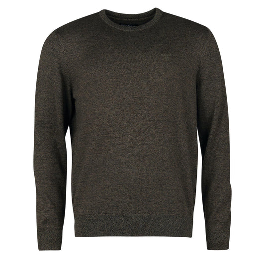 Barbour Firle Crew Jumper Olive Marl - The Sporting Lodge