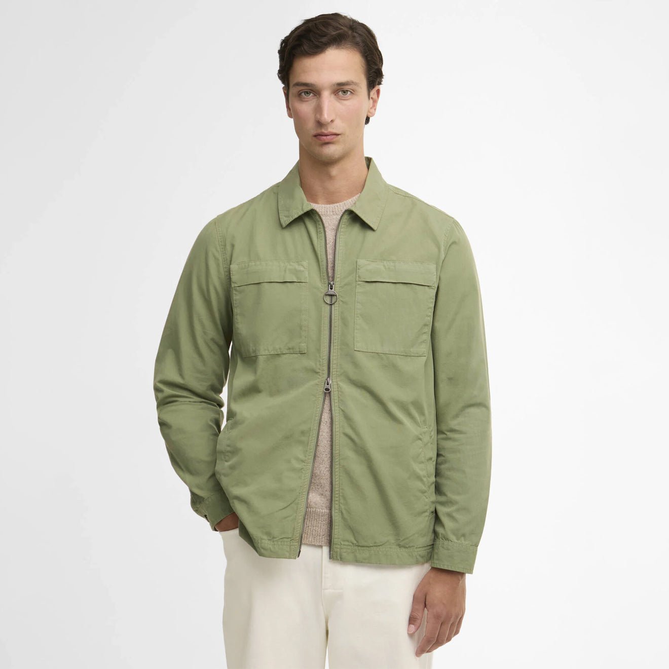 Barbour Glendale Overshirt Laurel Green - The Sporting Lodge