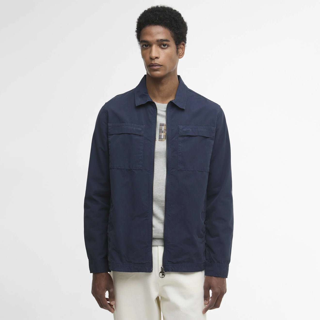Barbour Glendale Overshirt Navy - The Sporting Lodge