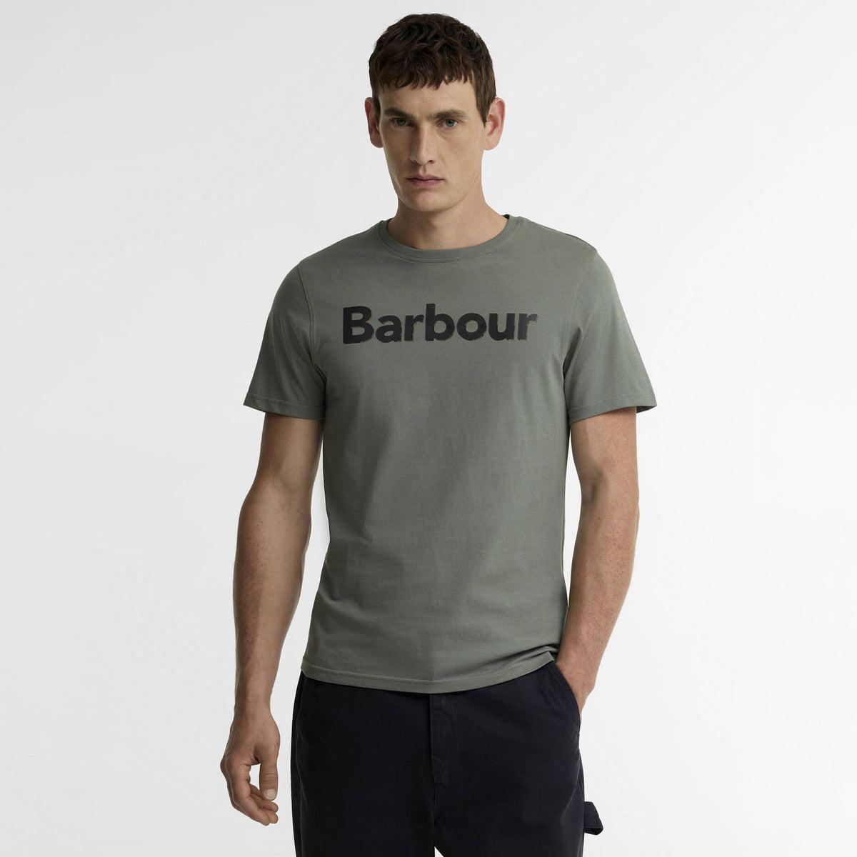 Barbour Halstow Logo Tailored T-Shirt Agave Green