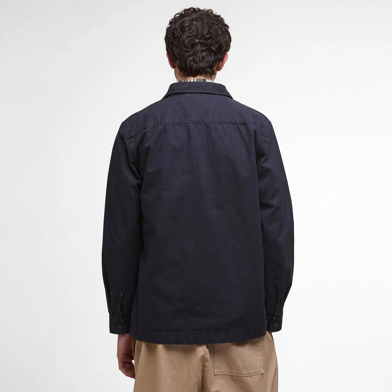 Barbour Harton Relaxed Slub Overshirt Dark Navy - The Sporting Lodge