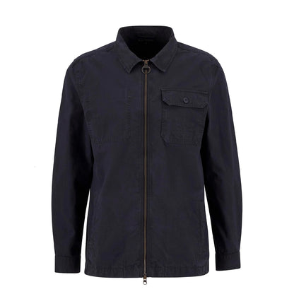 Barbour Harton Relaxed Slub Overshirt Dark Navy - The Sporting Lodge