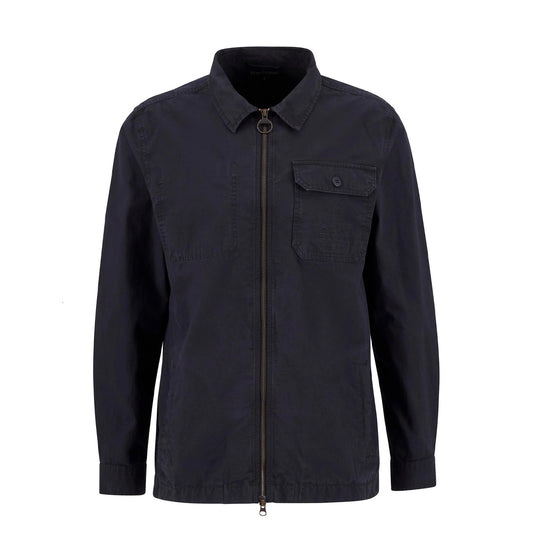 Barbour Harton Relaxed Slub Overshirt Dark Navy - The Sporting Lodge