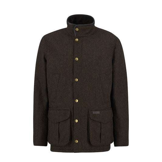 Barbour Hereford Tweed Wool Jacket Rustic Brown
