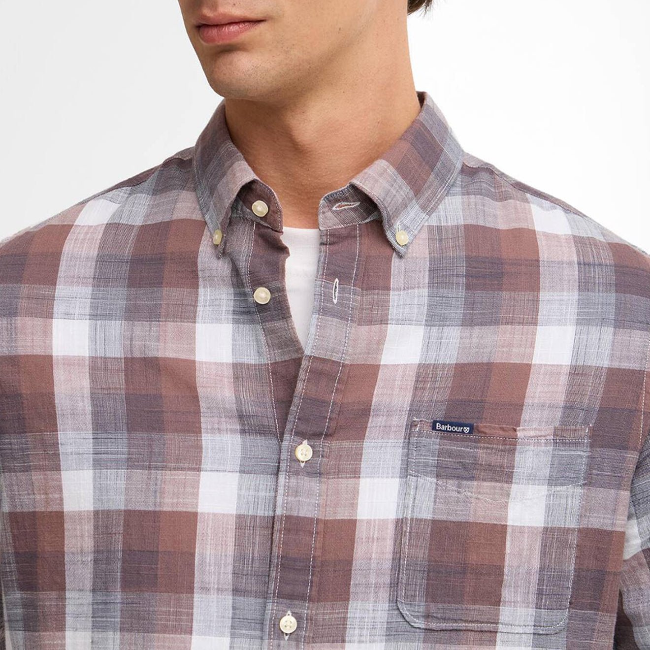 Barbour Hillroad Tailored L/S Shirt Peppercorn - The Sporting Lodge