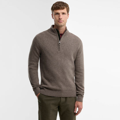 Barbour Holden Half Zip Knitted Jumper Military Marl