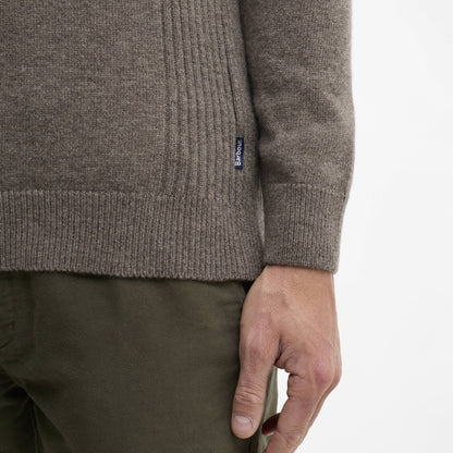 Barbour Holden Half Zip Knitted Jumper Military Marl
