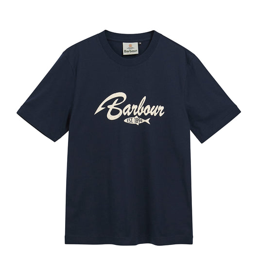 Barbour Hook Relaxed Graphic T-Shirt Dark Navy