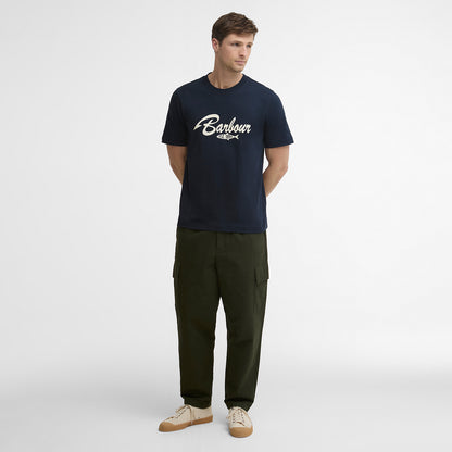Barbour Hook Relaxed Graphic T-Shirt Dark Navy